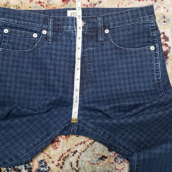 J. Crew Houndstooth Vintage Straight Denim Jeans Size 29 - Picture 10 of 11